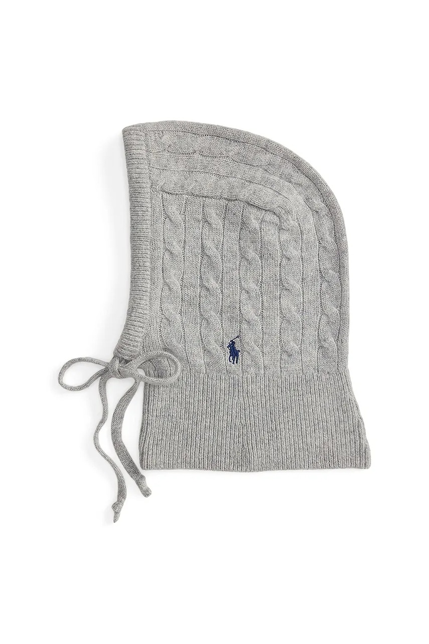 Levně Vlněná kukla Polo Ralph Lauren šedá barva, 455981427