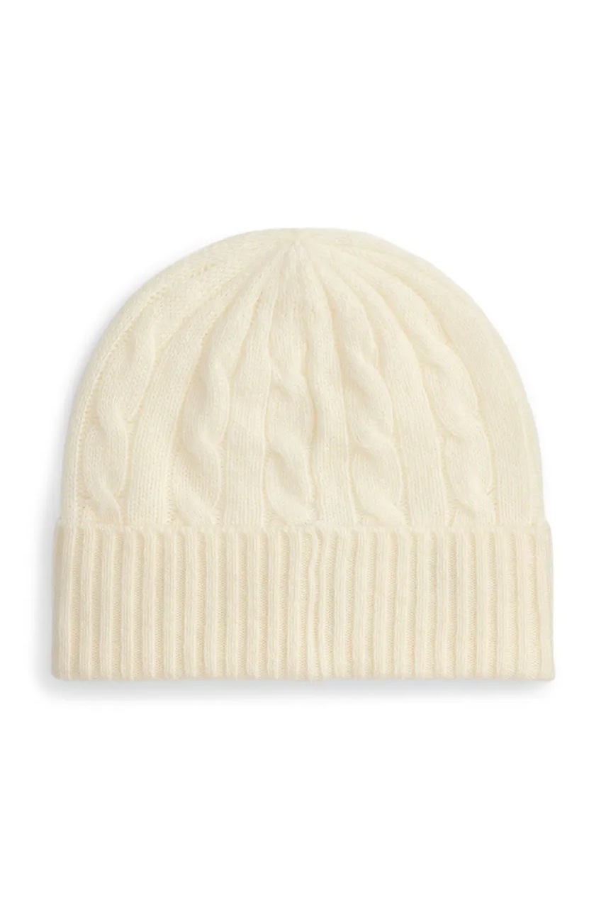 Шерстяная шапка Polo Ralph Lauren цвет бежевый  455981442