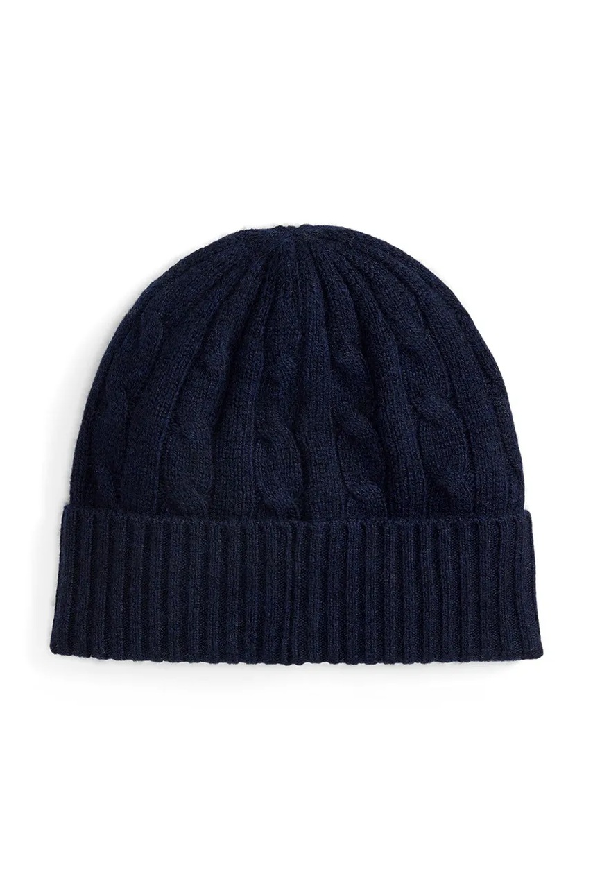 Шерстяная шапка Polo Ralph Lauren цвет синий  455981442