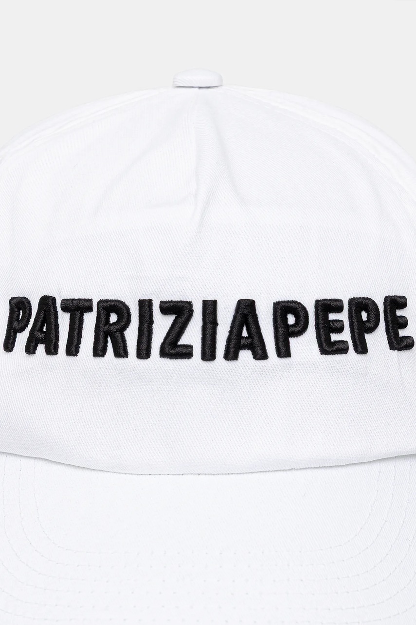 Хлопковая кепка Patrizia Pepe цвет белый 8F0079 AB01