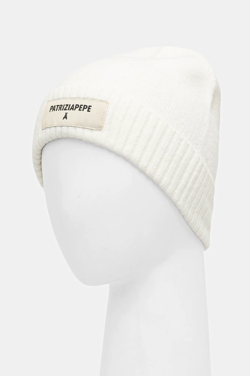 Шапка с примесью шерсти Patrizia Pepe цвет белый  8F0082 K287