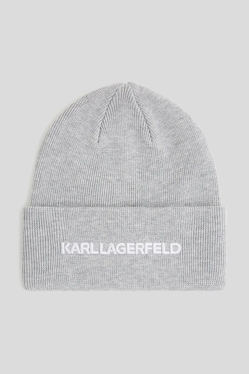 Karl Lagerfeld caciula culoarea gri, A3W33143