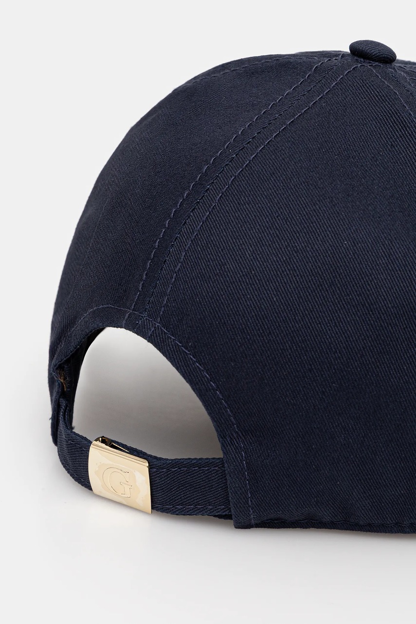 Βαμβακερό καπέλο του μπέιζμπολ Guess χρώμα: ναυτικό μπλε, AW5362 COT01 φωτογραφία