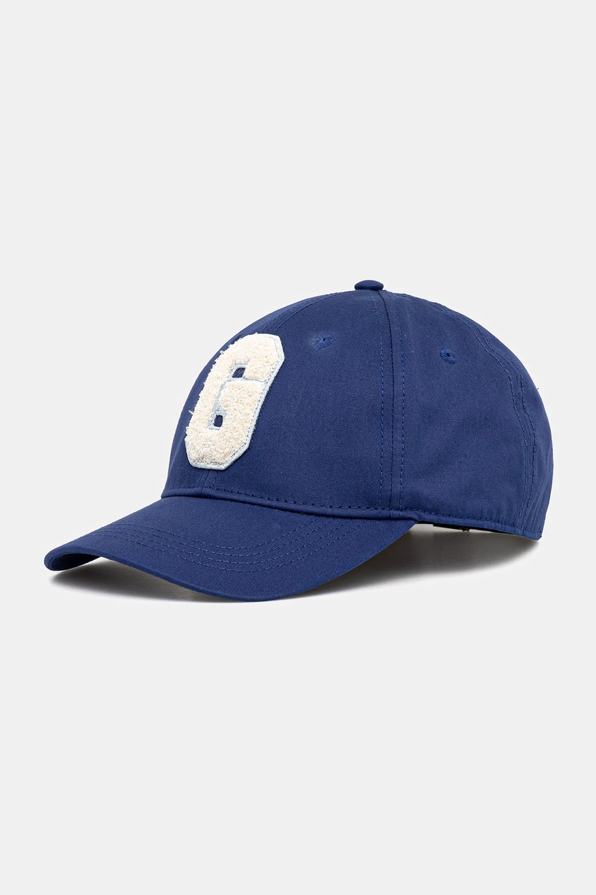 Levně Bavlněná baseballová čepice Guess modrá barva, AW5364 COT01