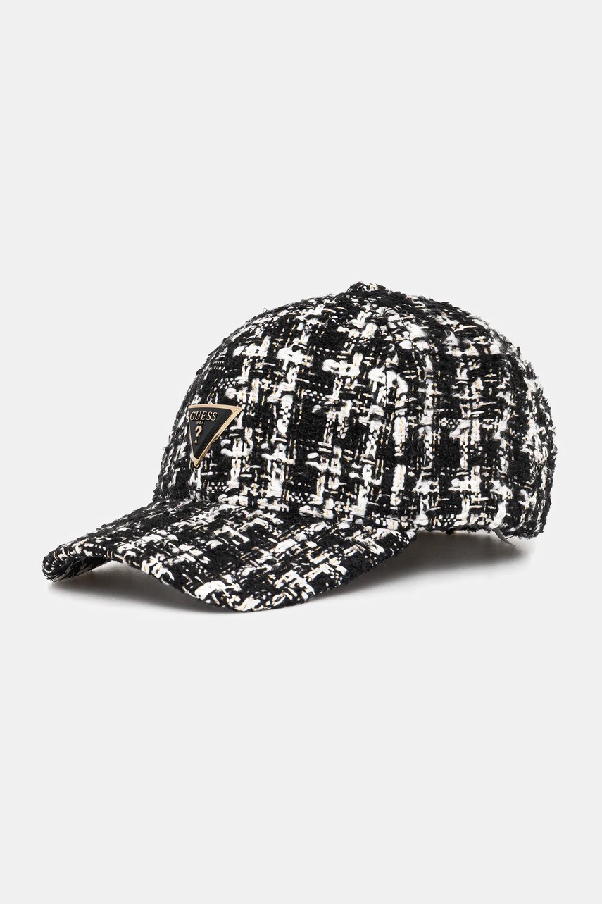 Levně Kšiltovka Guess GIULLY černá barva, AW5369 POL01