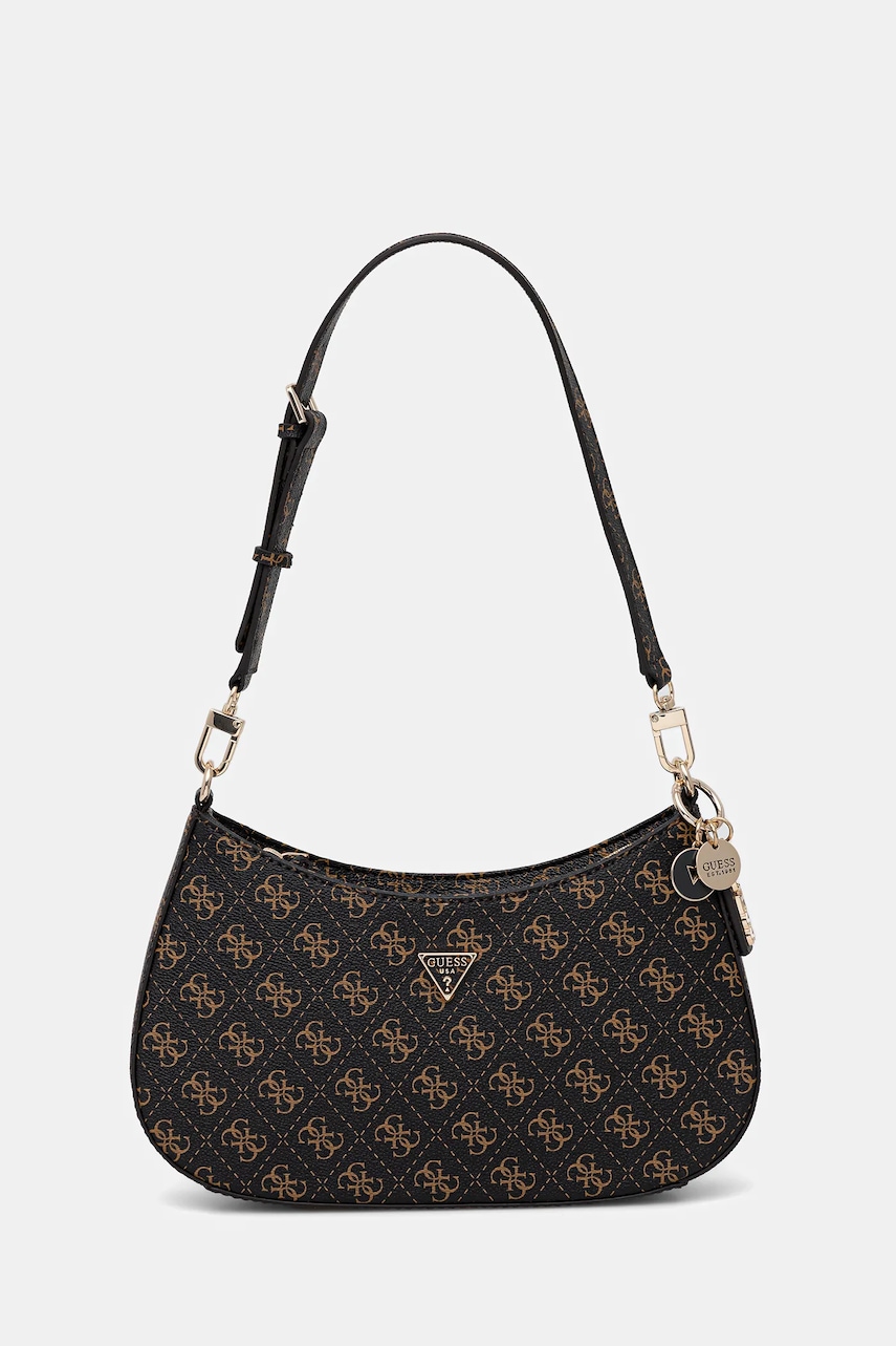 Levně Kabelka Guess NOELLE hnědá barva, HWQG96 72180