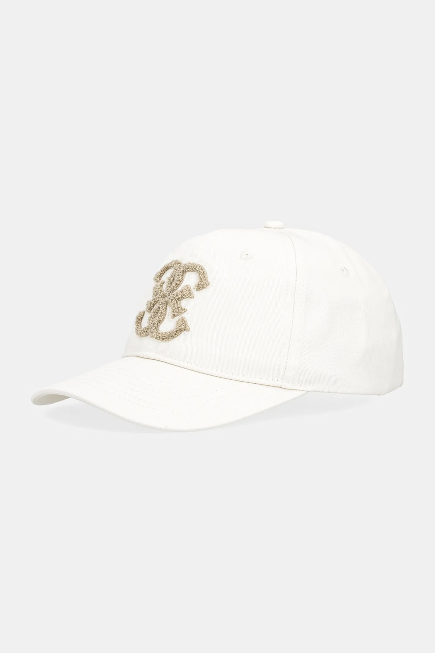 Levně Bavlněná baseballová čepice Guess béžová barva, V5YZ00 WFKN0