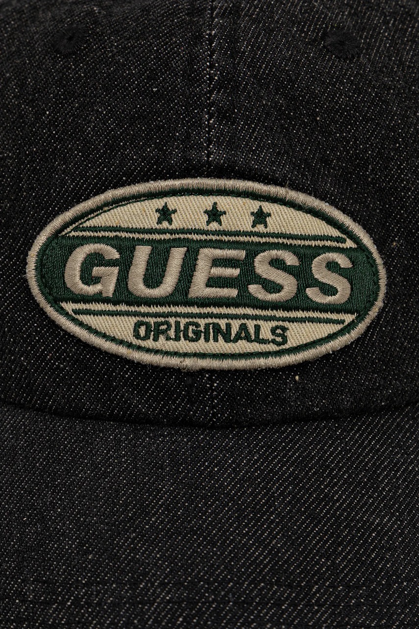 Джинсовая кепка Guess Originals VINTAGE цвет чёрный M5YZ05 WHGF0