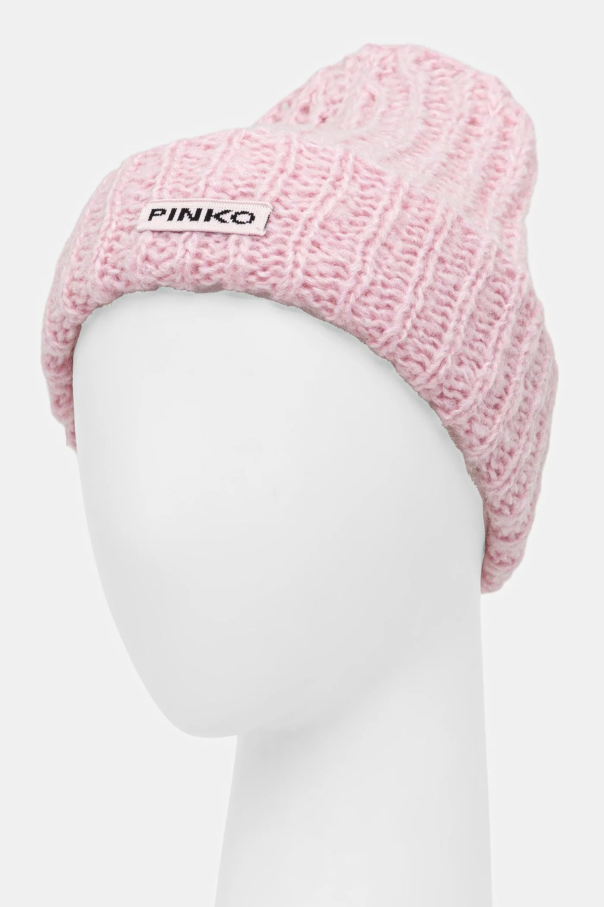 Шапка с шерстью Pinko цвет розовый  105989 A2Z2