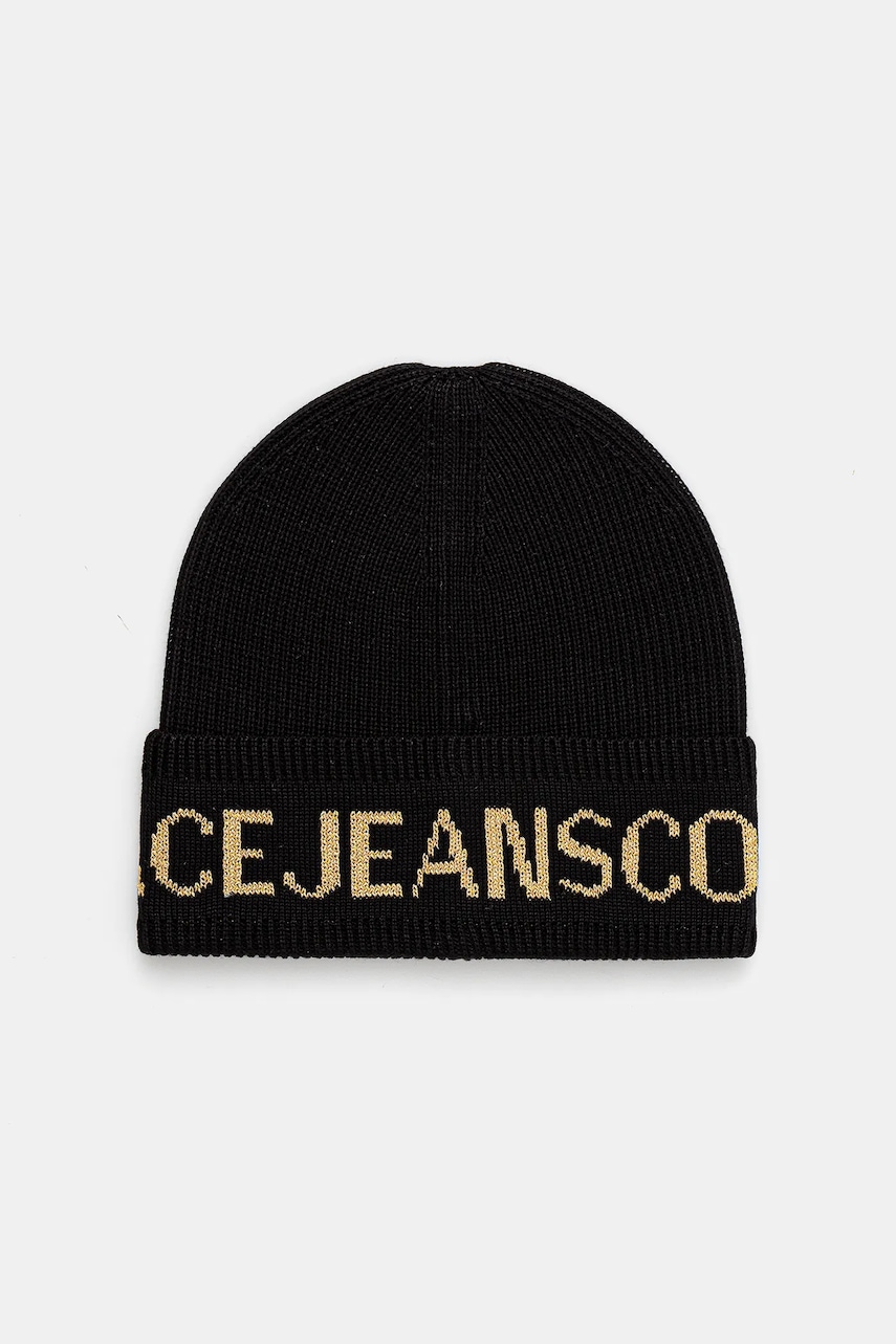 Versace Jeans Couture căciulă de lână culoarea negru, 79HAZK40 ZG400