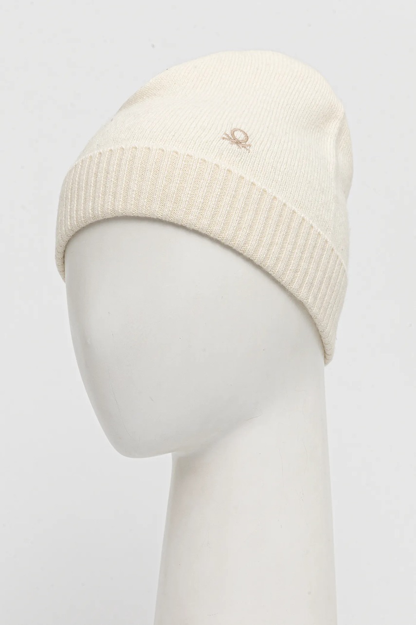 Шапка с добавлением шерсти United Colors of Benetton цвет бежевый  122HDA013
