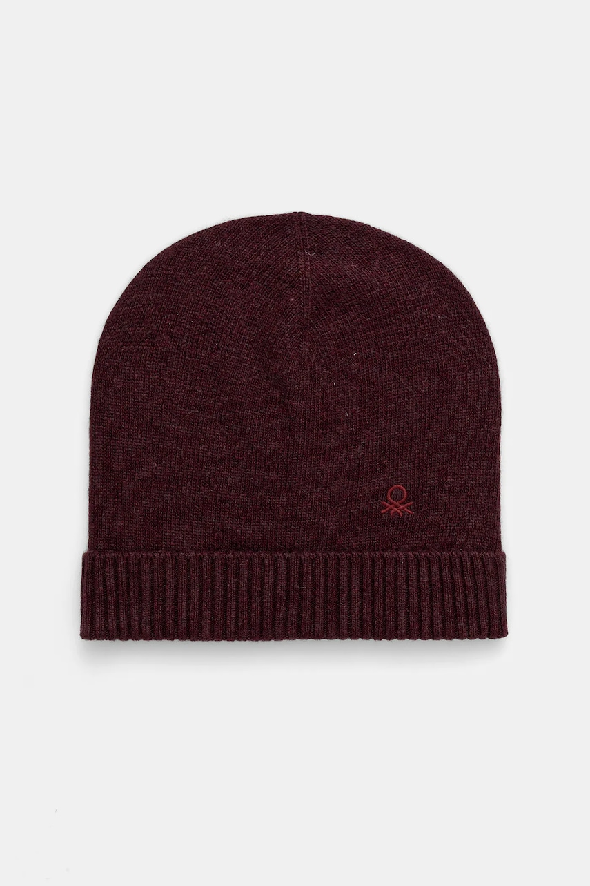United Colors of Benetton pălărie din amestec de lână culoarea bordo, 122HDA013