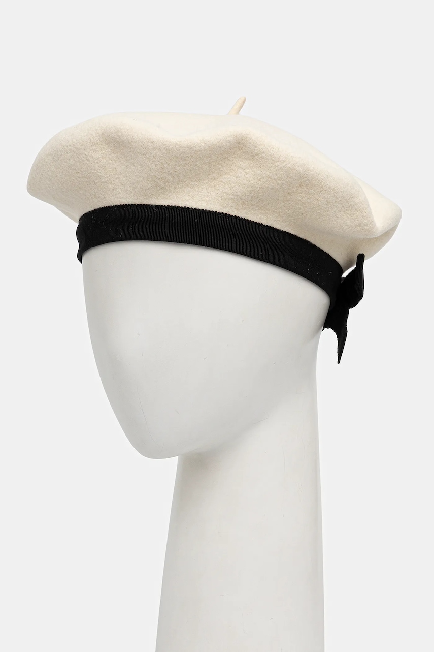 Levně Vlněný baret Patou béžová barva, AC1120235
