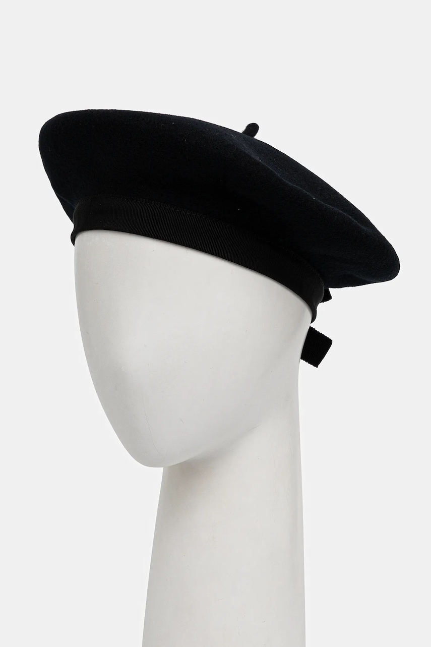 Levně Vlněný baret Patou černá barva, AC1120235
