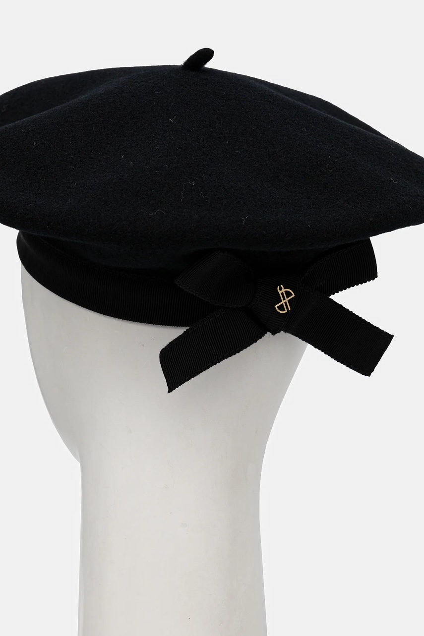 Μάλλινος μπερές Patou χρώμα: μαύρο, AC1120235 φωτογραφία