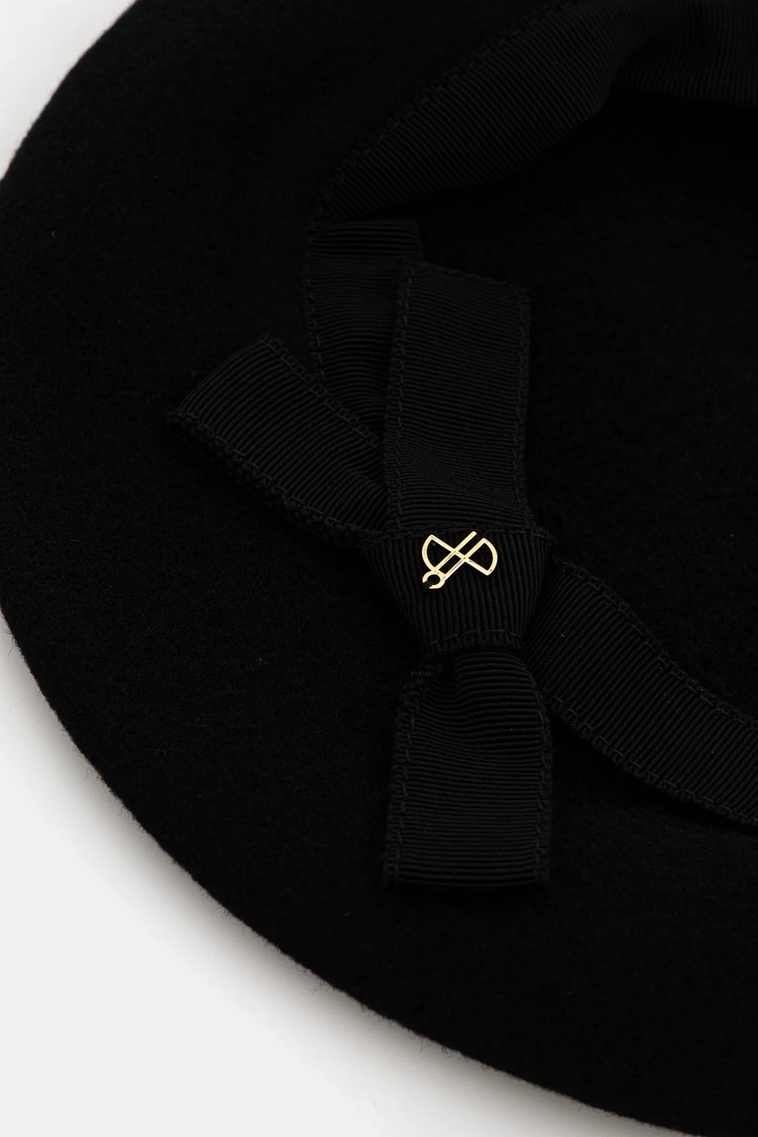 Μάλλινος μπερές Patou χρώμα: μαύρο, AC1120235 φωτογραφία