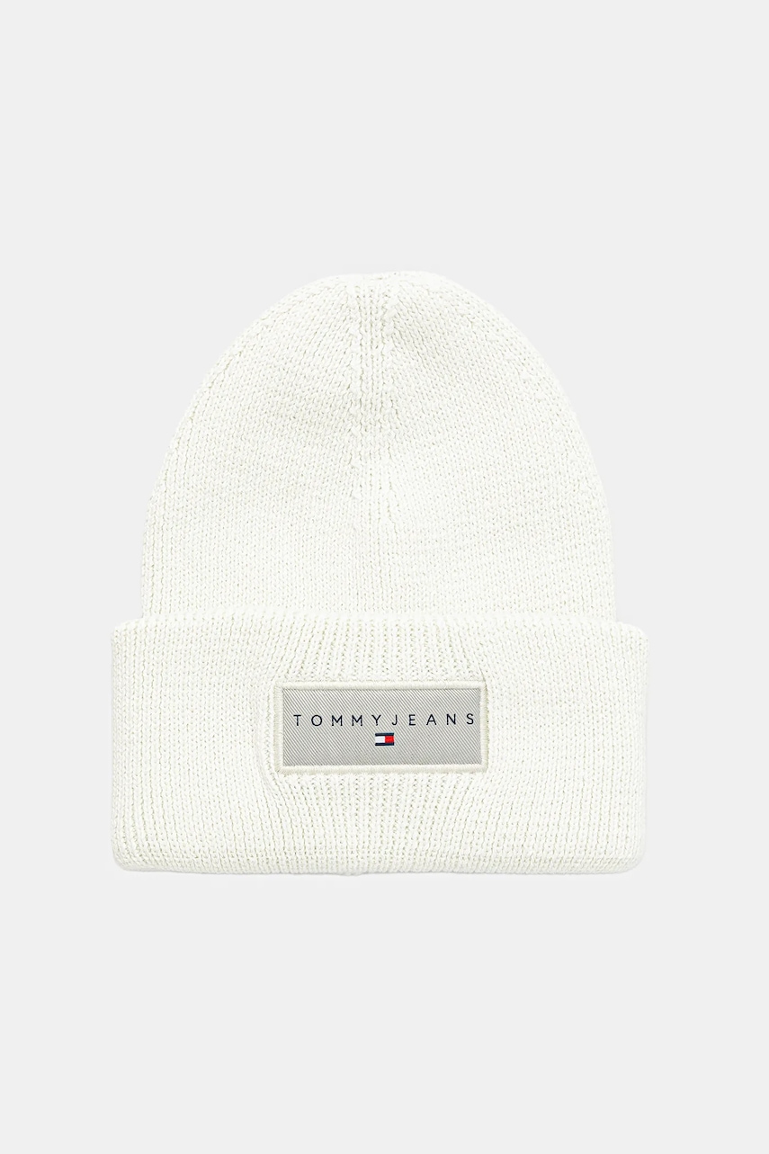Tommy Jeans căciulă din bumbac culoarea verde, AW0AW17913