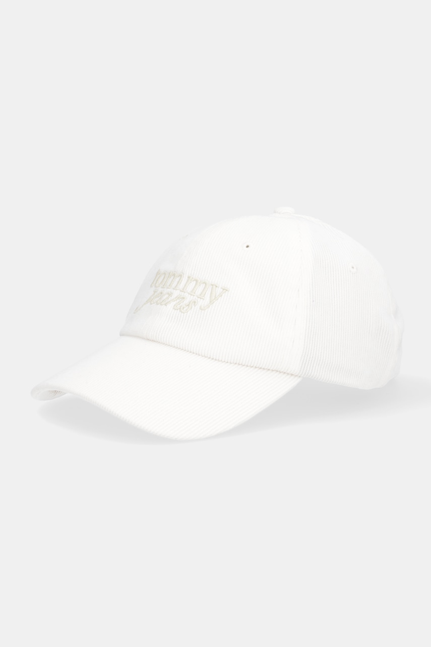 Tommy Jeans șapcă de baseball din catifea culoarea bej, AW0AW17908