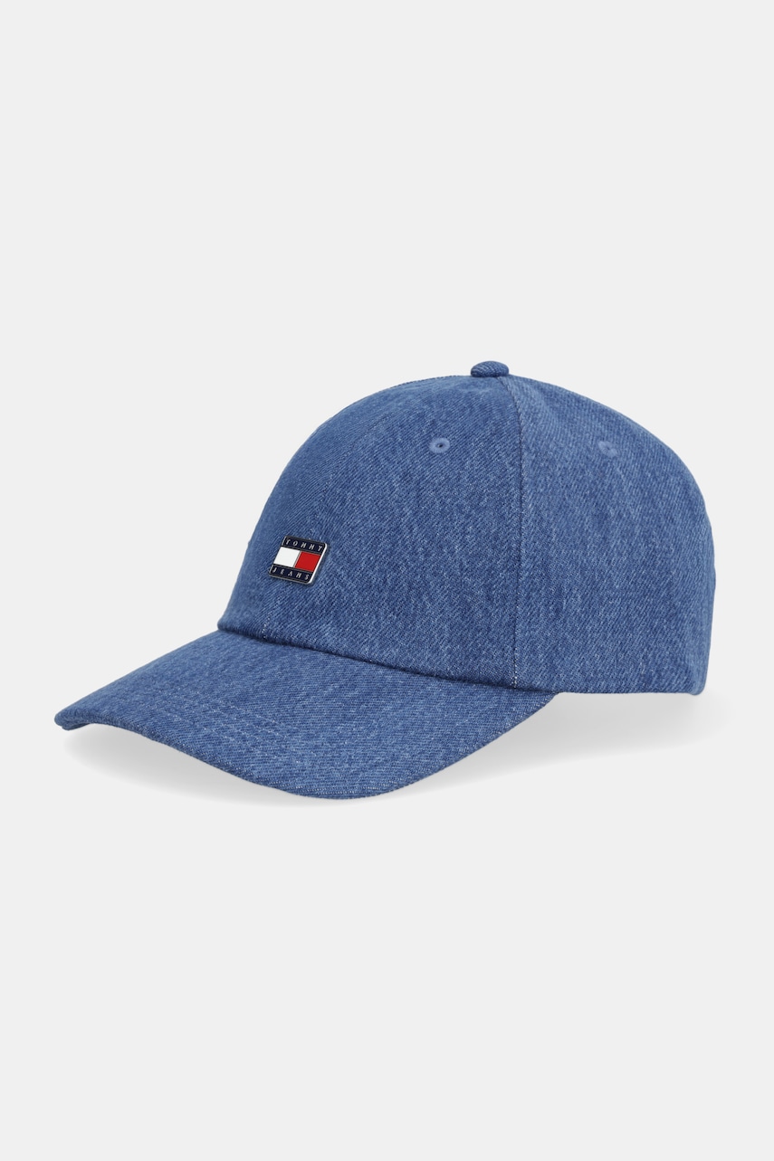 Tommy Jeans șapcă de baseball din denim culoarea bleumarin, AW0AW18208