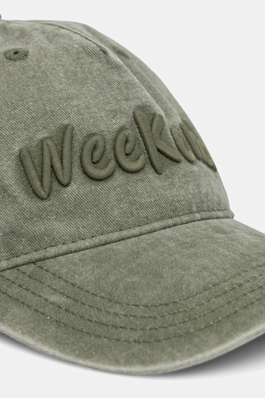 Хлопковая кепка Weekend Max Mara BRUNO цвет зелёный 2525576024600