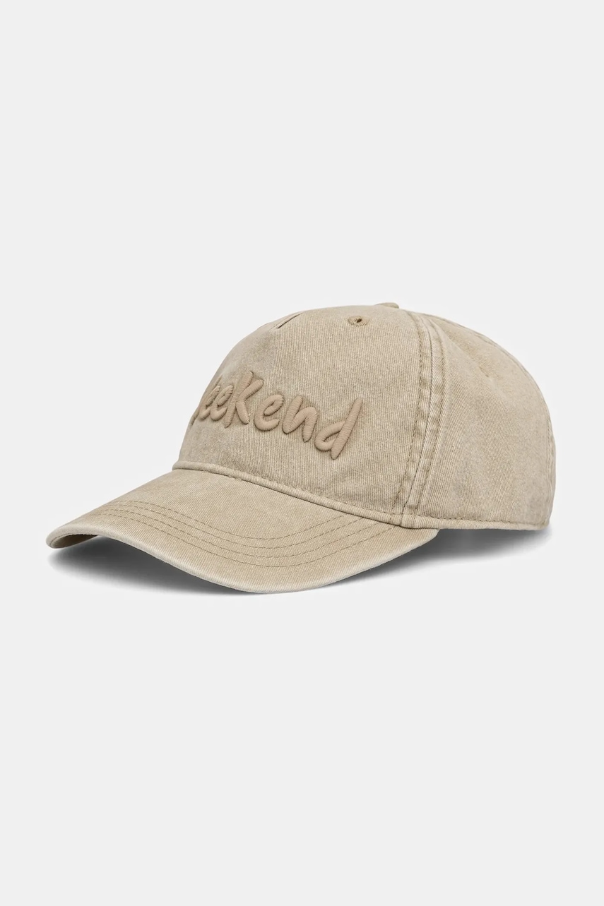 Weekend Max Mara șapcă de baseball din bumbac BRUNO culoarea bej, 2525576024600