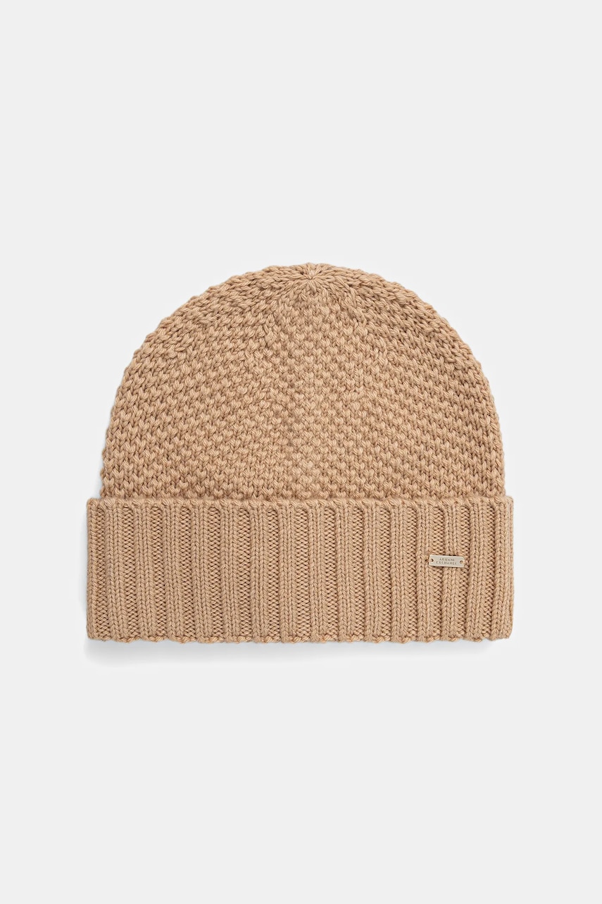 Armani Exchange căciulă de lână culoarea bej, XW001499 AF16604