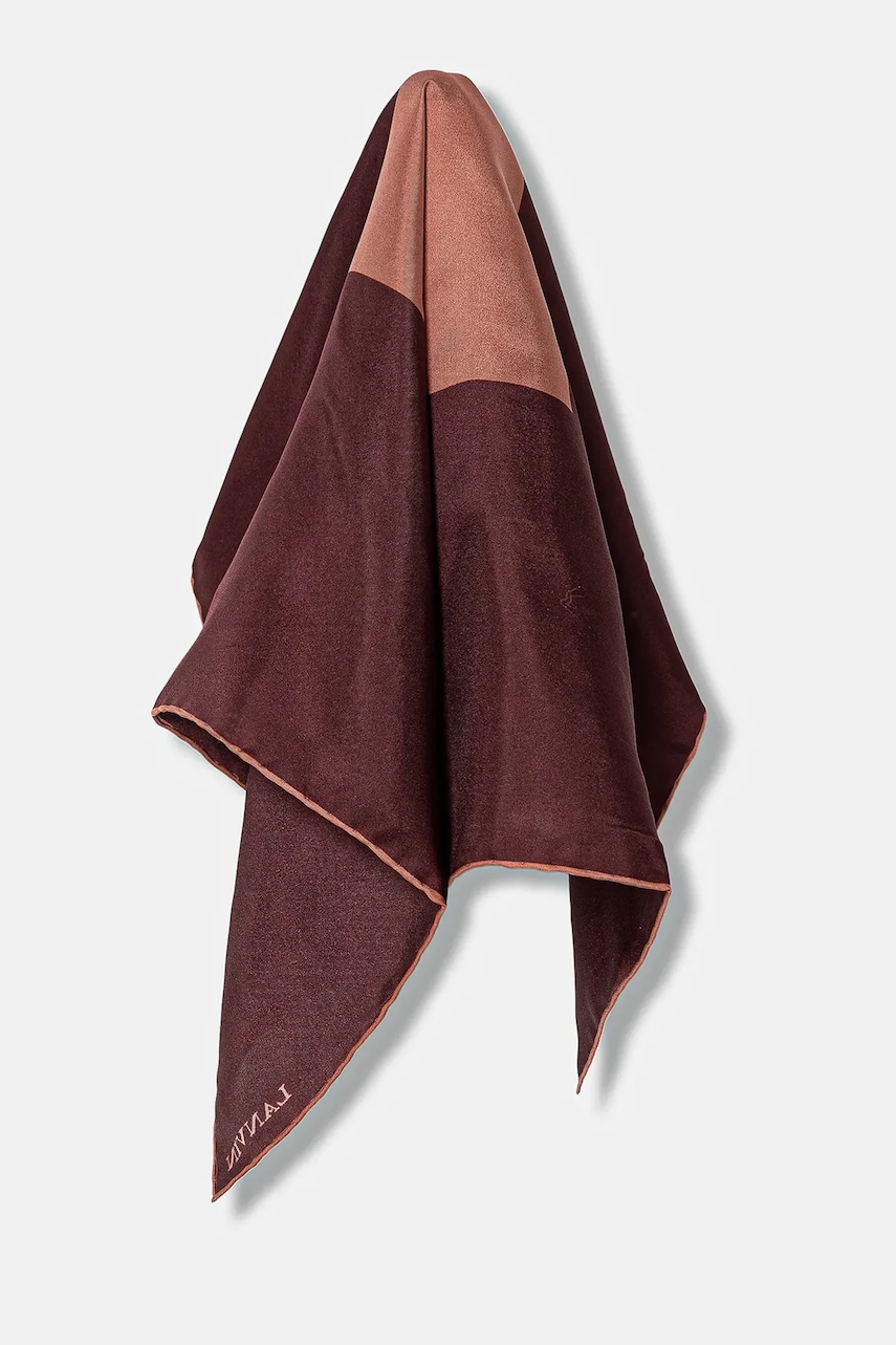 Lanvin esarfa de matase culoarea bordo, modelator, 710008571 Lanvin esarfa de matase culoarea bordo, modelator, 710008571