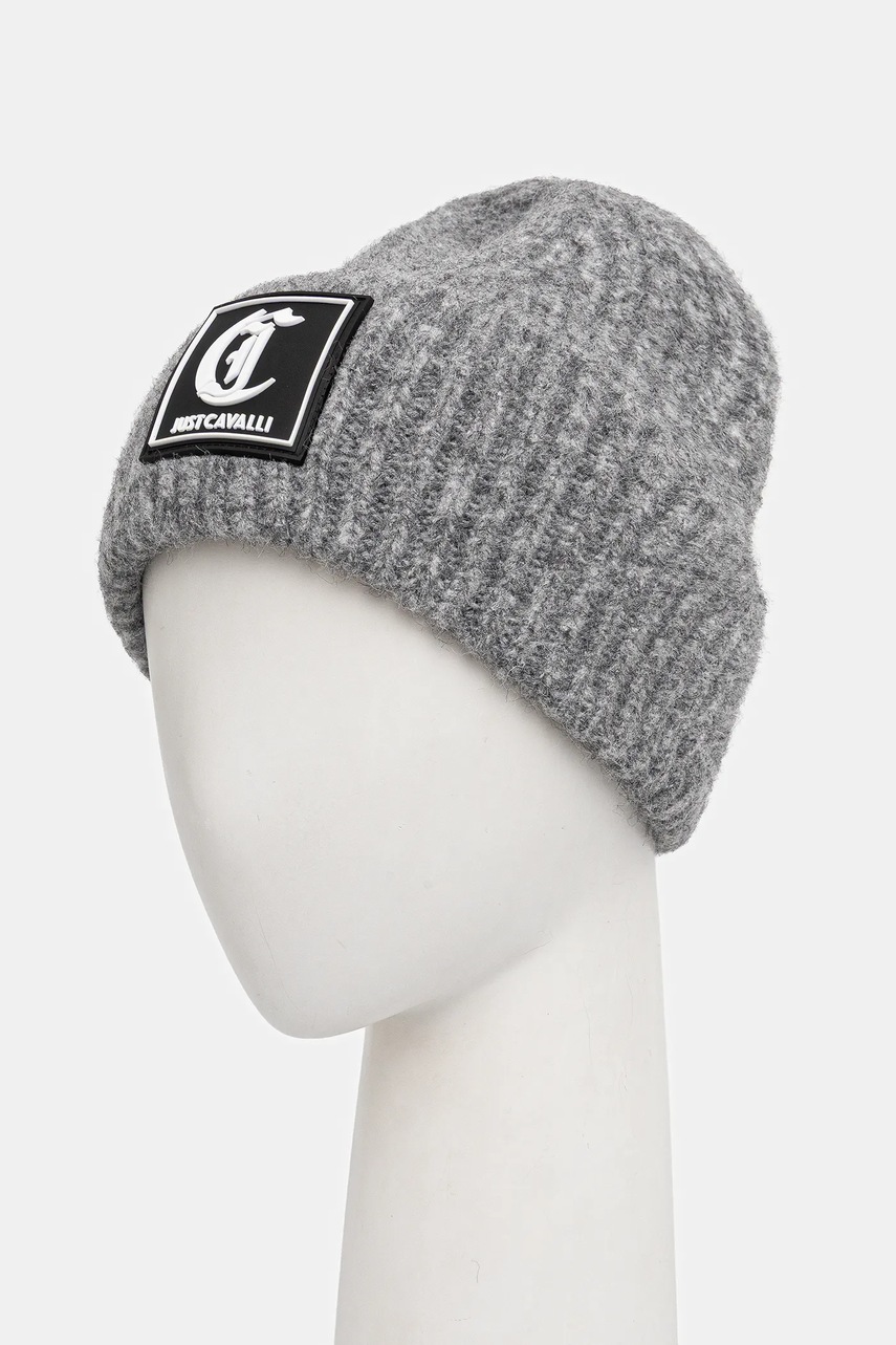 Шапка с добавлением шерсти Just Cavalli цвет серый  79RAZK02 ZG411