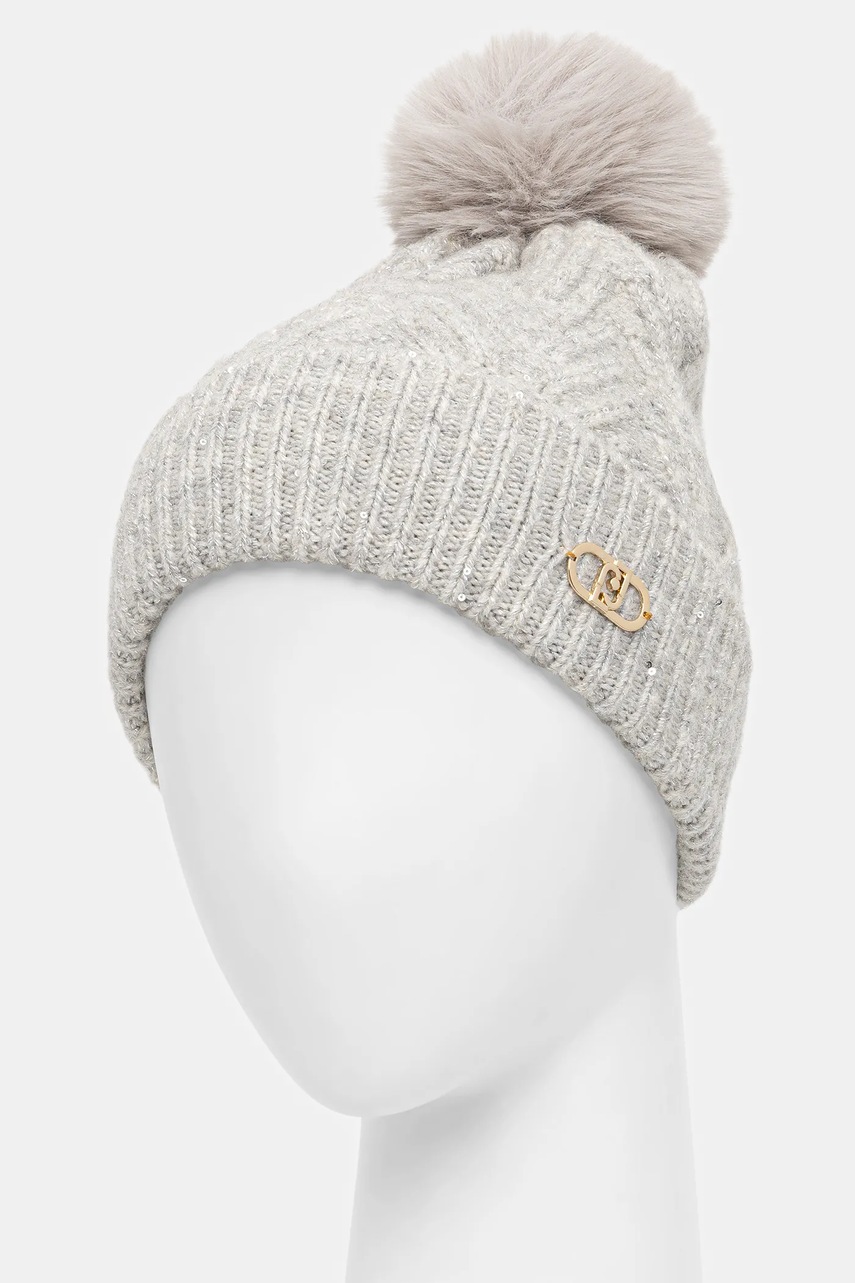Шапка с примесью шерсти Liu Jo цвет серый  2F5009.M0300