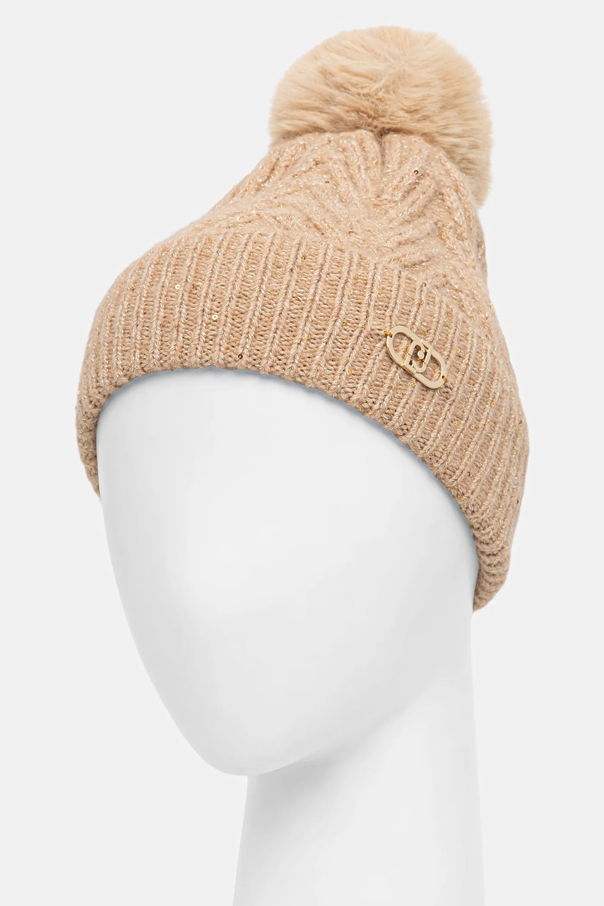 Шапка с примесью шерсти Liu Jo цвет бежевый  2F5009.M0300