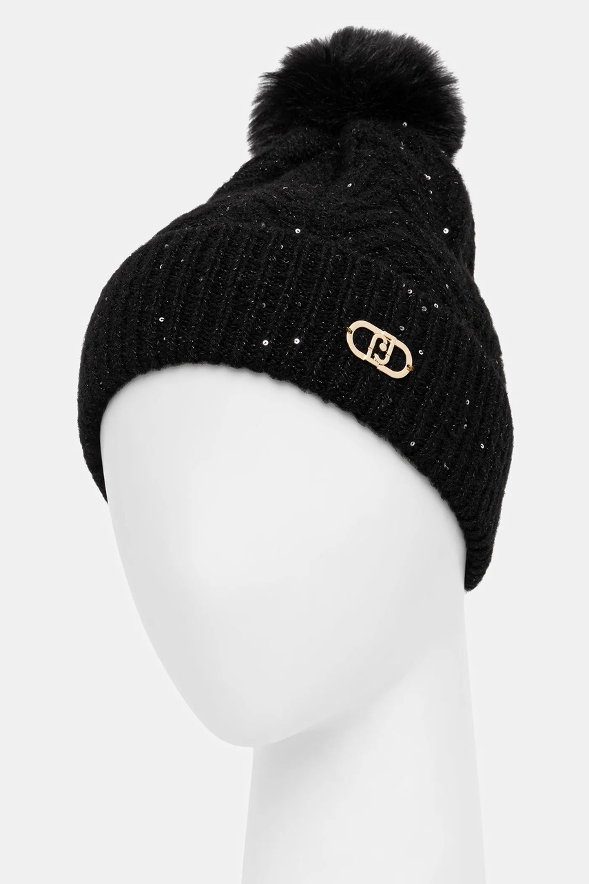 Шапка с примесью шерсти Liu Jo цвет чёрный  2F5009.M0300