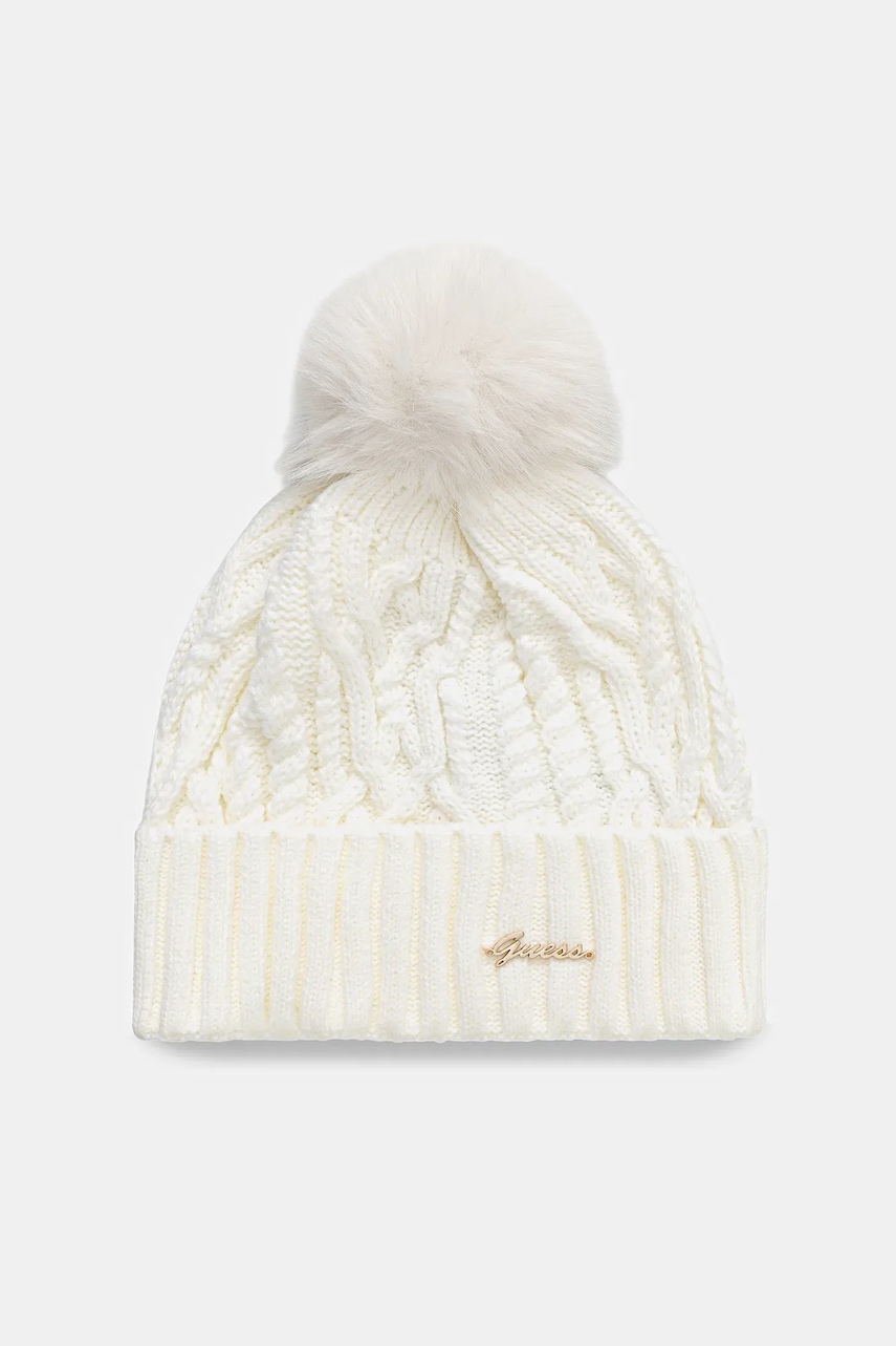 Levně Čepice Guess KENDRA béžová barva, W5BZ15 Z3362