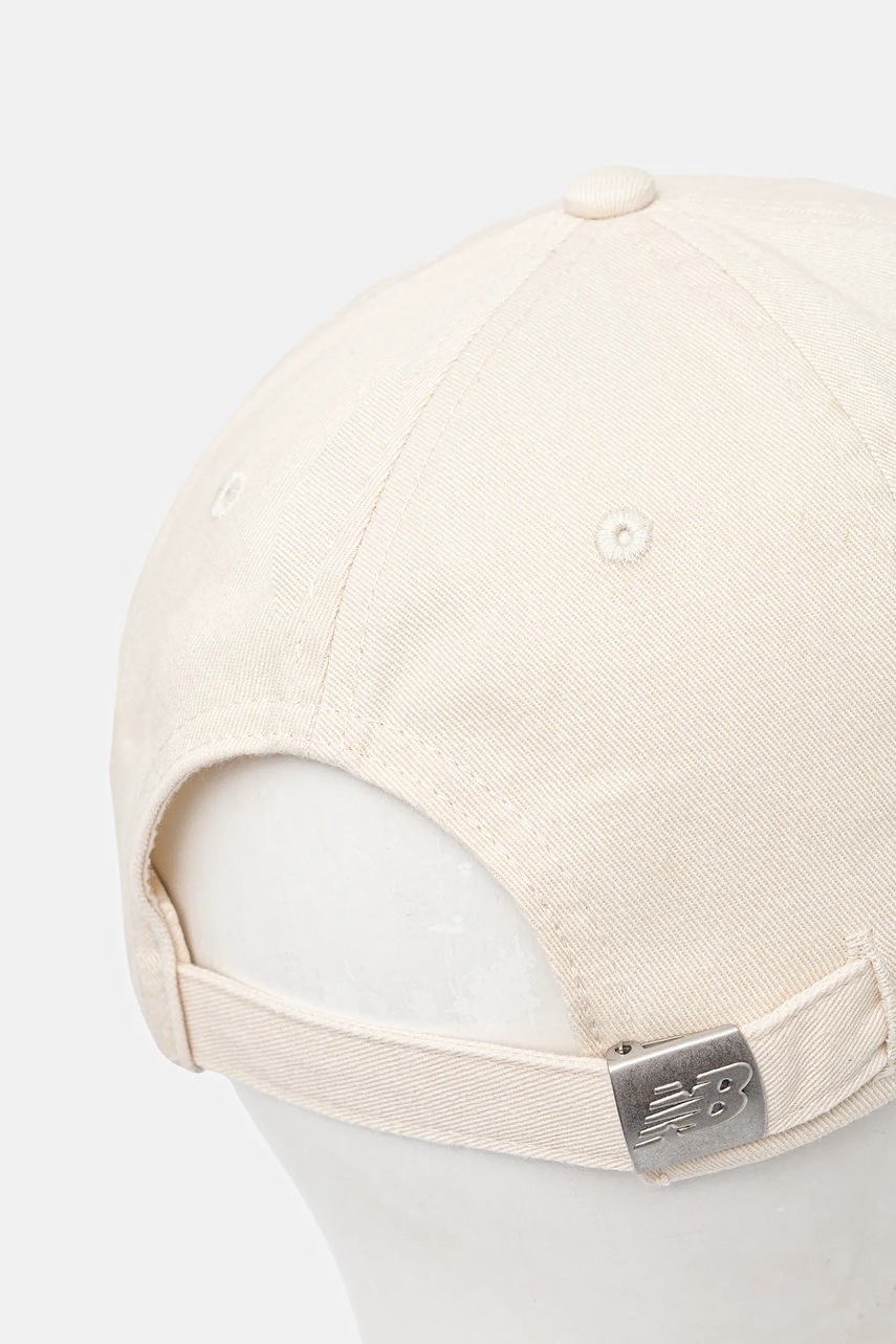 Βαμβακερό καπέλο του μπέιζμπολ New Balance χρώμα: μπεζ, LAH53000PEF φωτογραφία