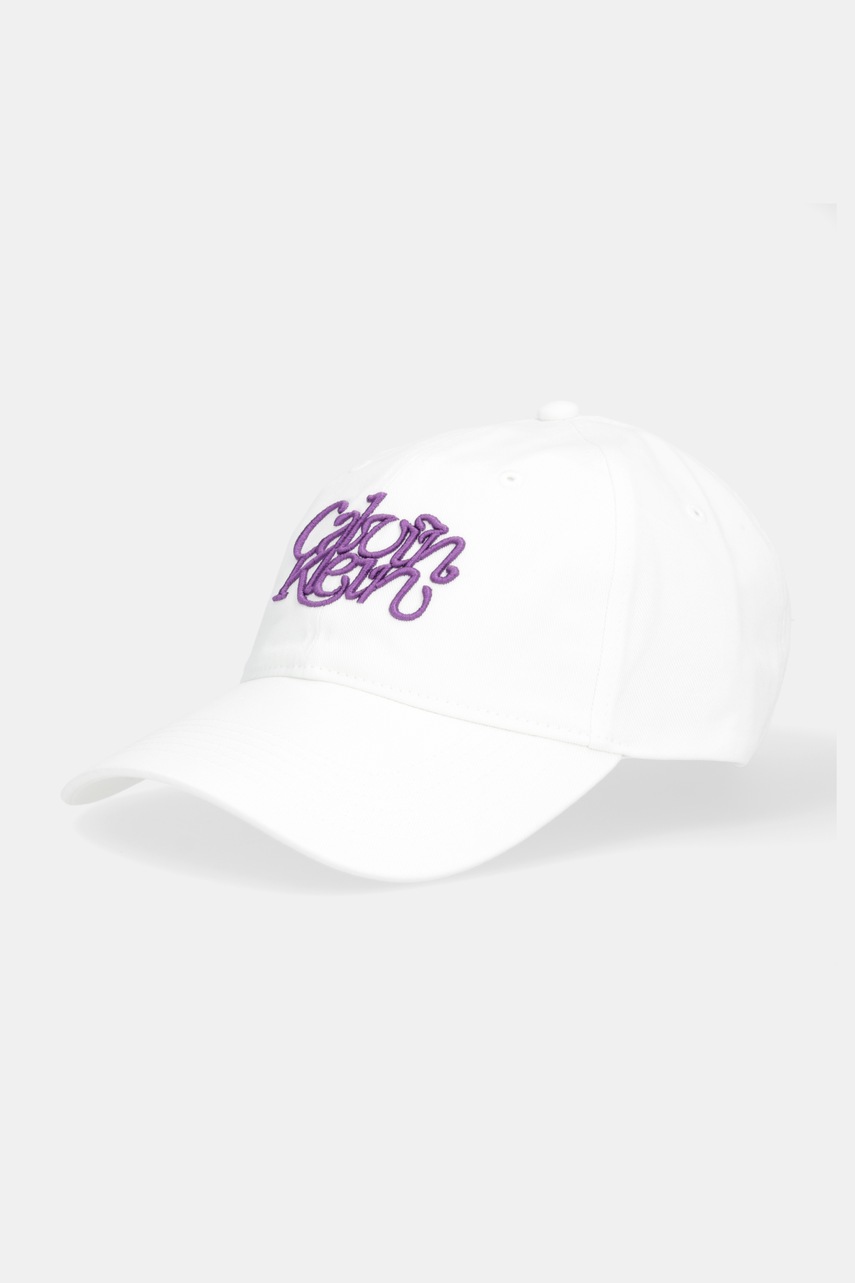 Levně Bavlněná baseballová čepice Calvin Klein bílá barva, LV04F5032G