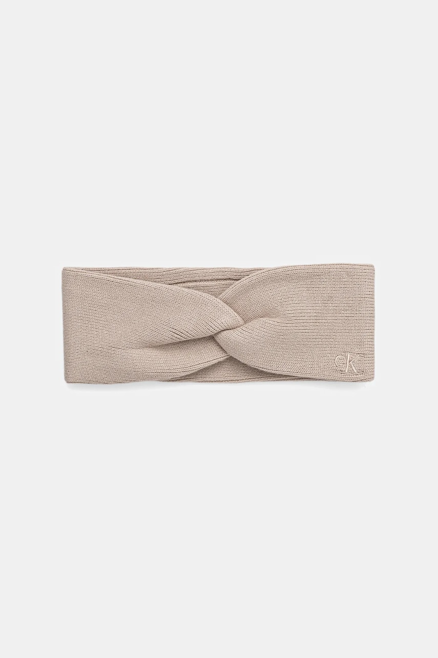 Levně Čelenka Calvin Klein béžová barva, LV04F8019G