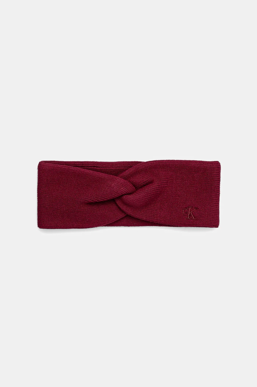 Levně Čelenka Calvin Klein vínová barva, LV04F8019G