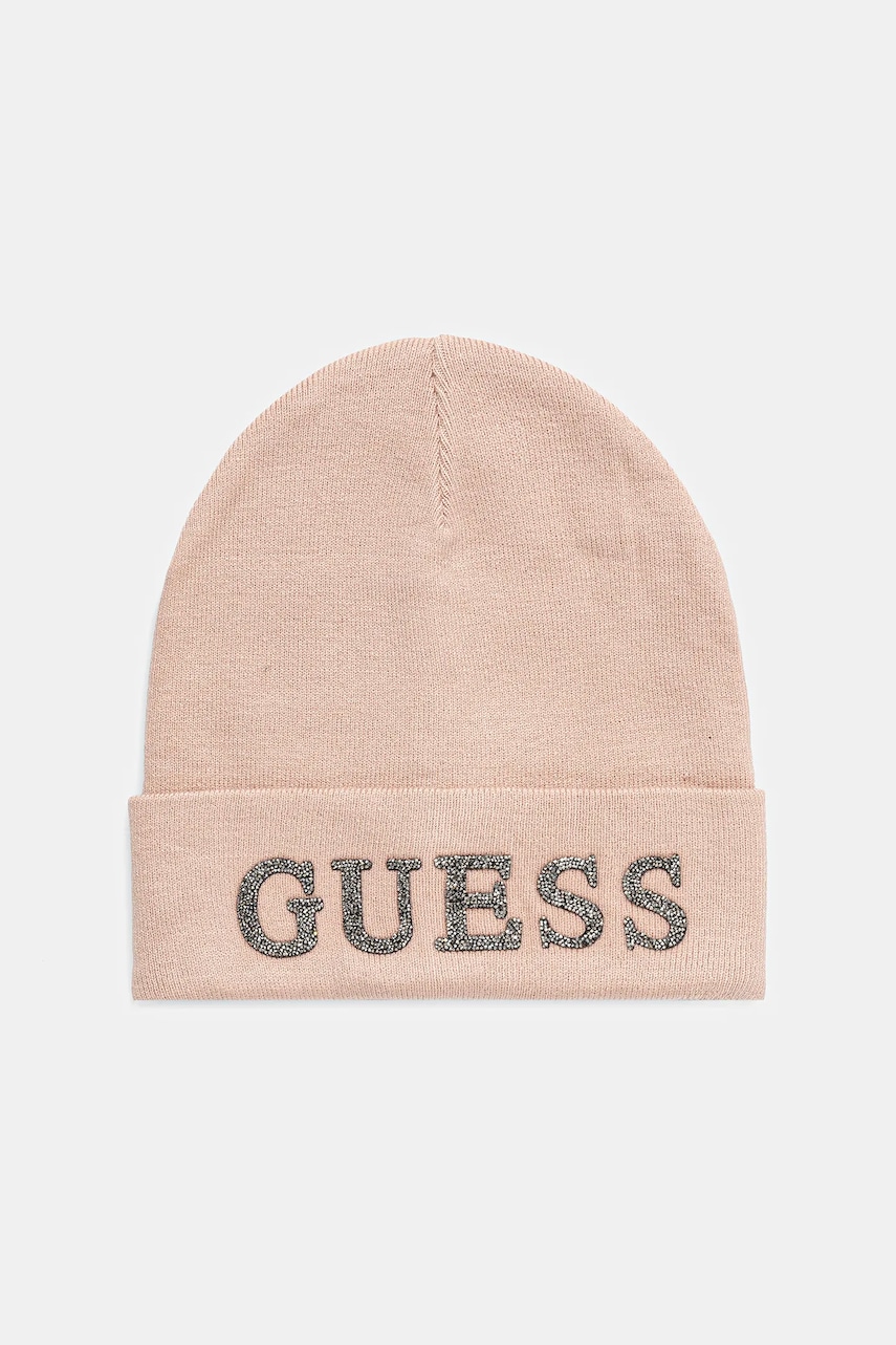 

Шапка Guess в оранжево AW5398 POL01, Розов