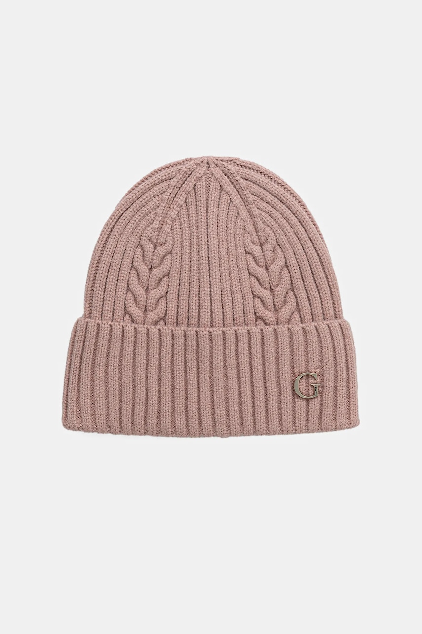 Levně Čepice Guess růžová barva, AW5381 POL01