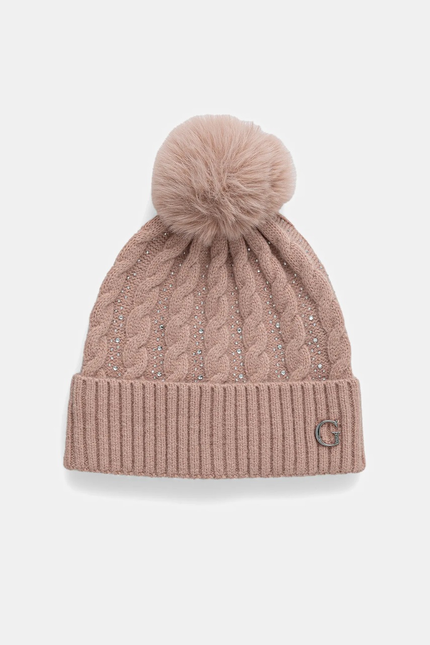 Levně Čepice Guess oranžová barva, AW5385 POL01