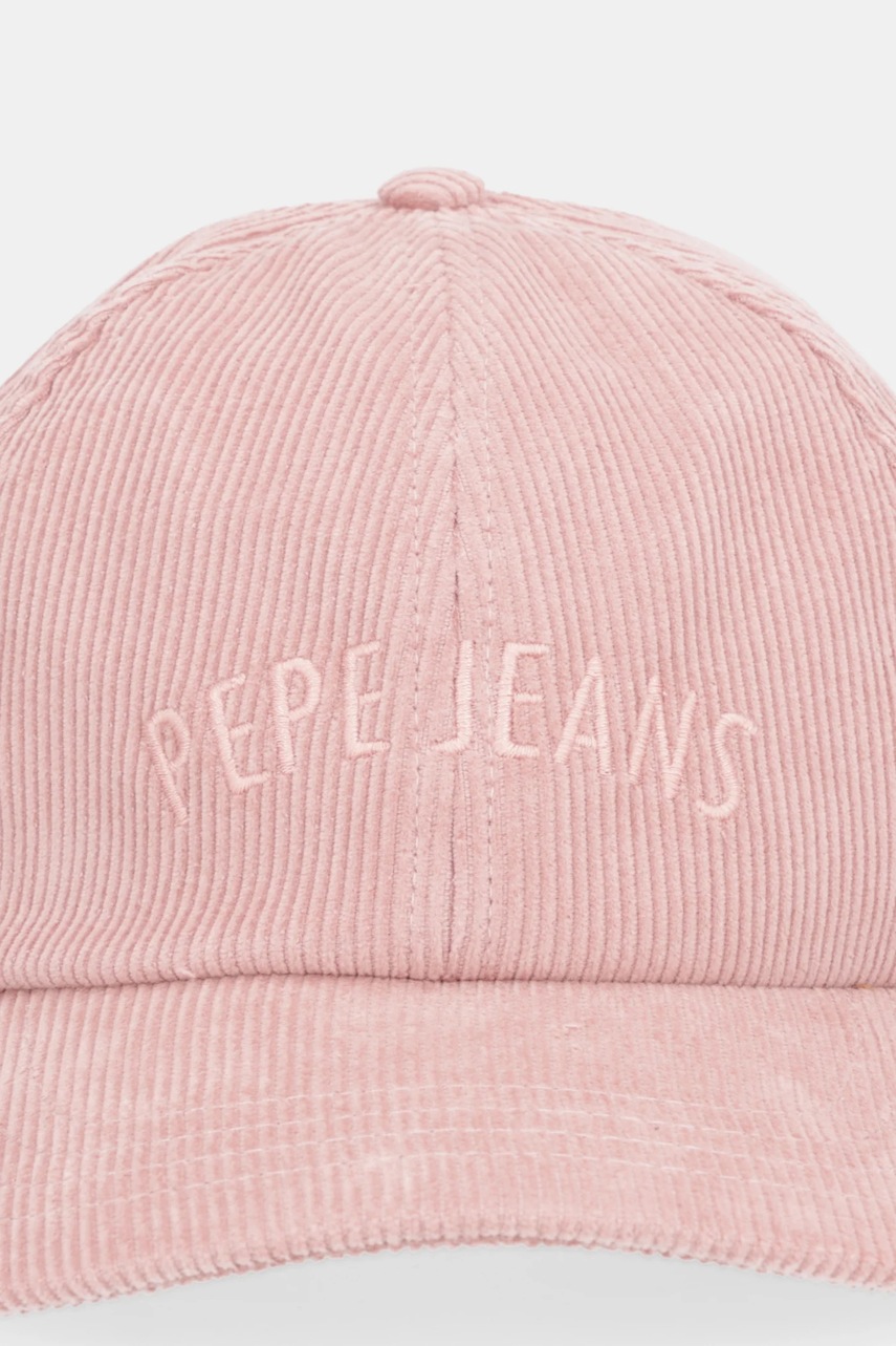 Вельветовая кепка Pepe Jeans цвет розовый PL0400005