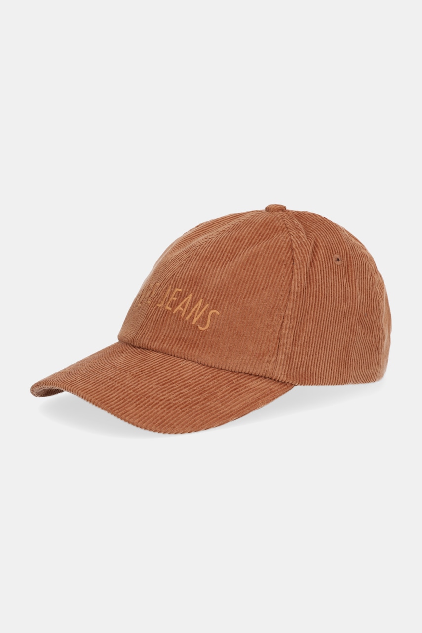 Pepe Jeans șapcă de baseball din catifea culoarea maro, PL0400005