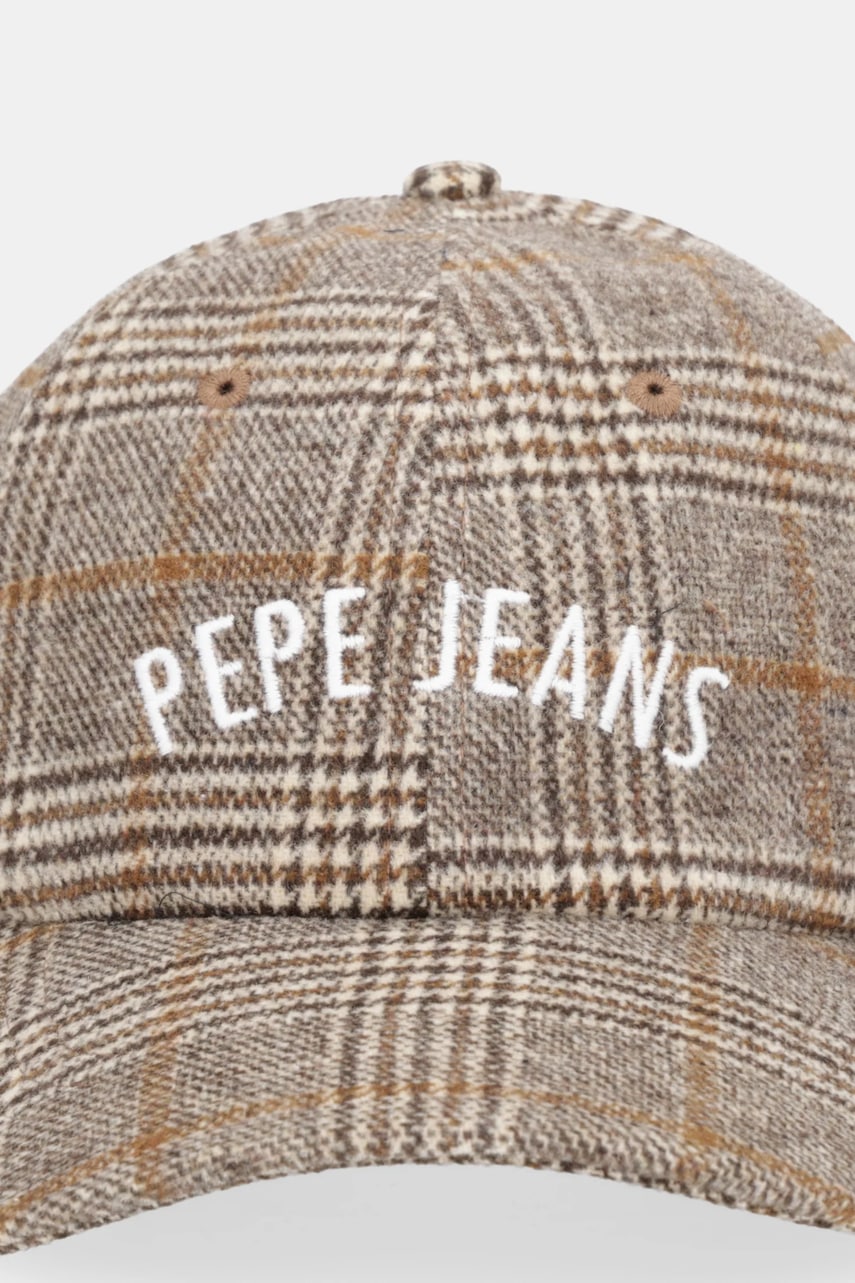 Кепка из смесовой шерсти Pepe Jeans цвет коричневый PL0400008 Кепка из смесовой шерсти Pepe Jeans цвет коричневый PL0400008