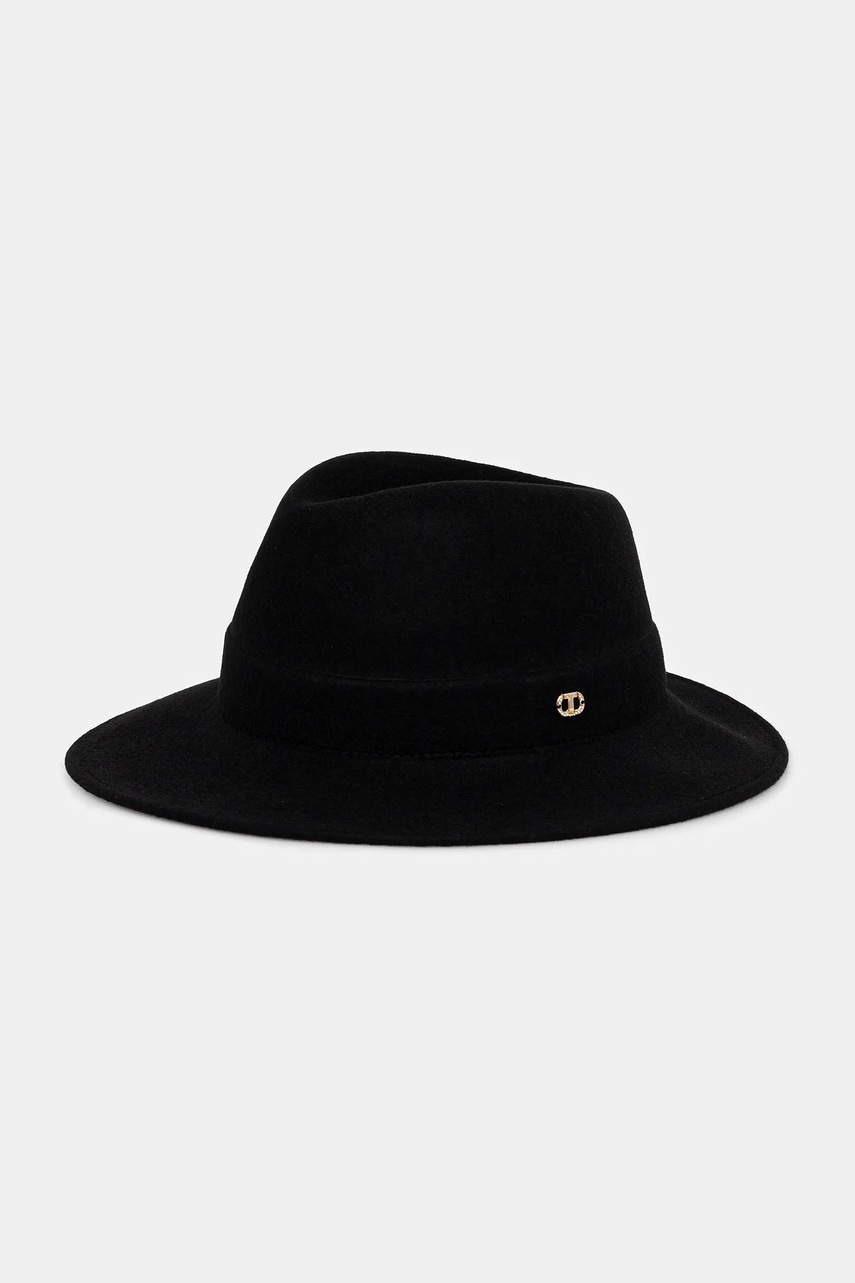 Levně Vlněný klobouk Twinset černá barva, 252TA4490