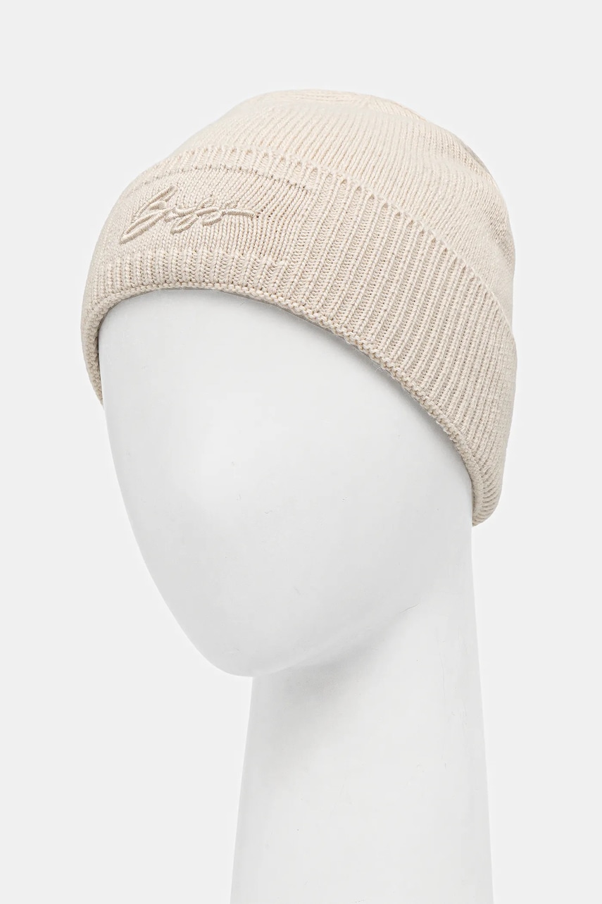 Шапка BOSS цвет бежевый  50558673 Шапка BOSS цвет бежевый  50558673