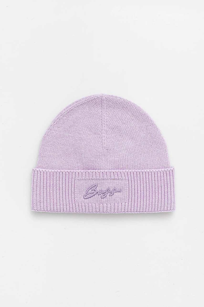 BOSS căciulă culoarea violet, 50558673