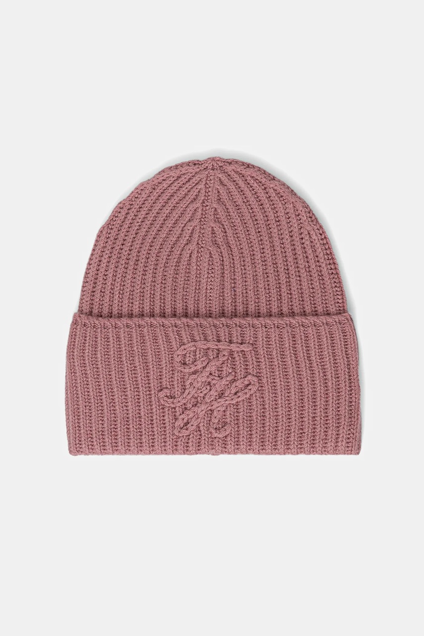 

Вълнена шапка Tommy Hilfiger в розово AW0AW17777, Розов