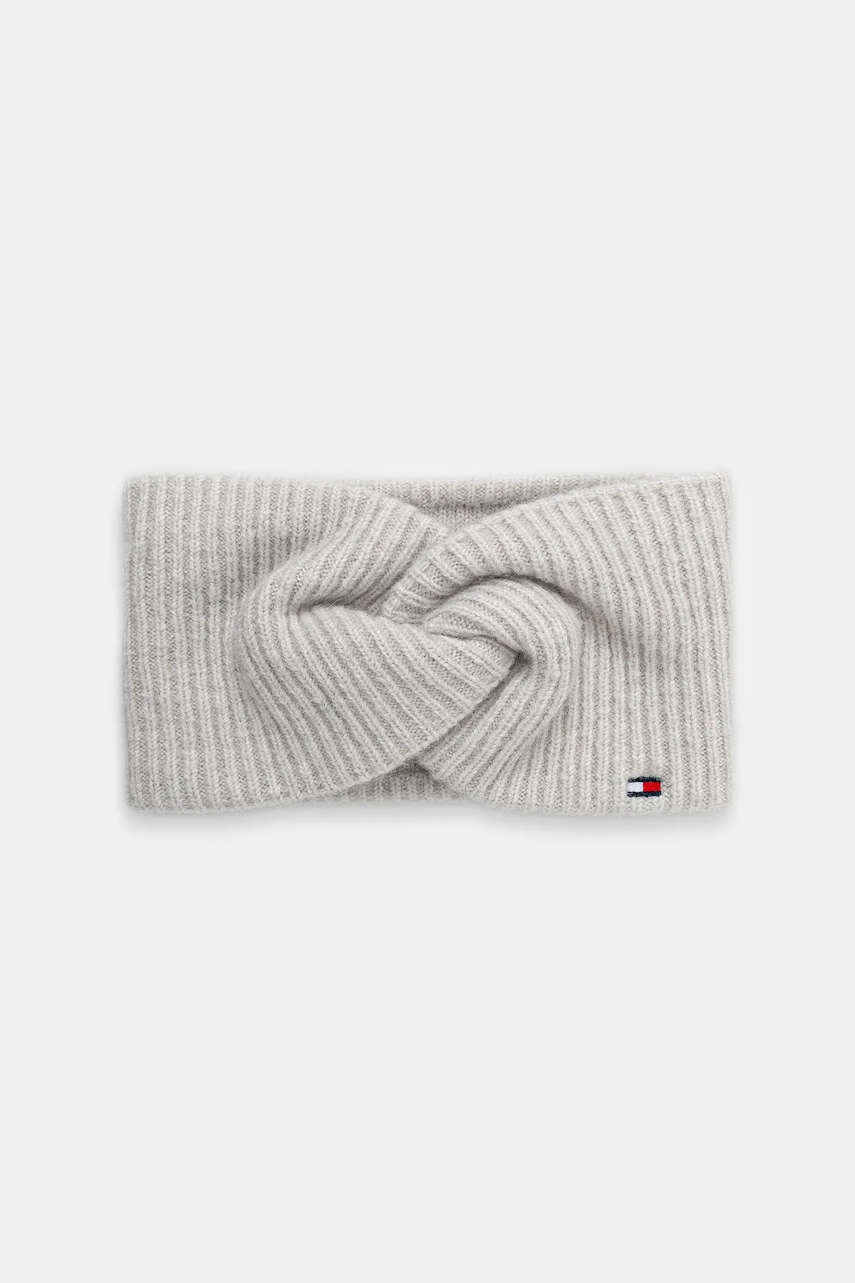 

Лента за глава с вълна Tommy Hilfiger в сиво AW0AW17778, Сив