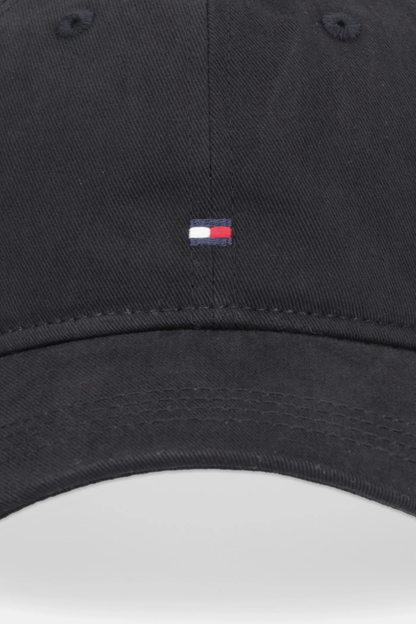 Хлопковая кепка Tommy Hilfiger цвет чёрный AW0AW17781 Хлопковая кепка Tommy Hilfiger цвет чёрный AW0AW17781