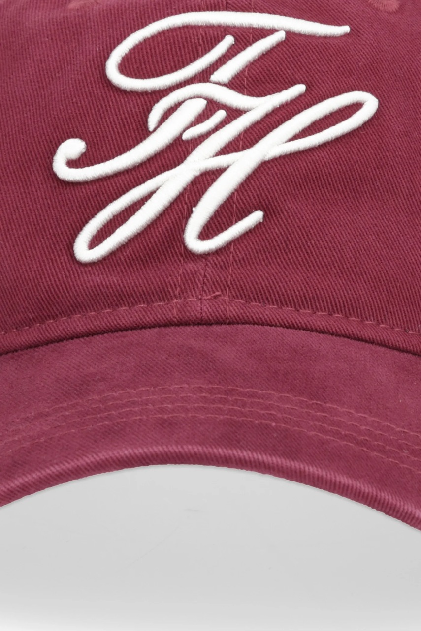 Хлопковая кепка Tommy Hilfiger цвет бордовый AW0AW17987