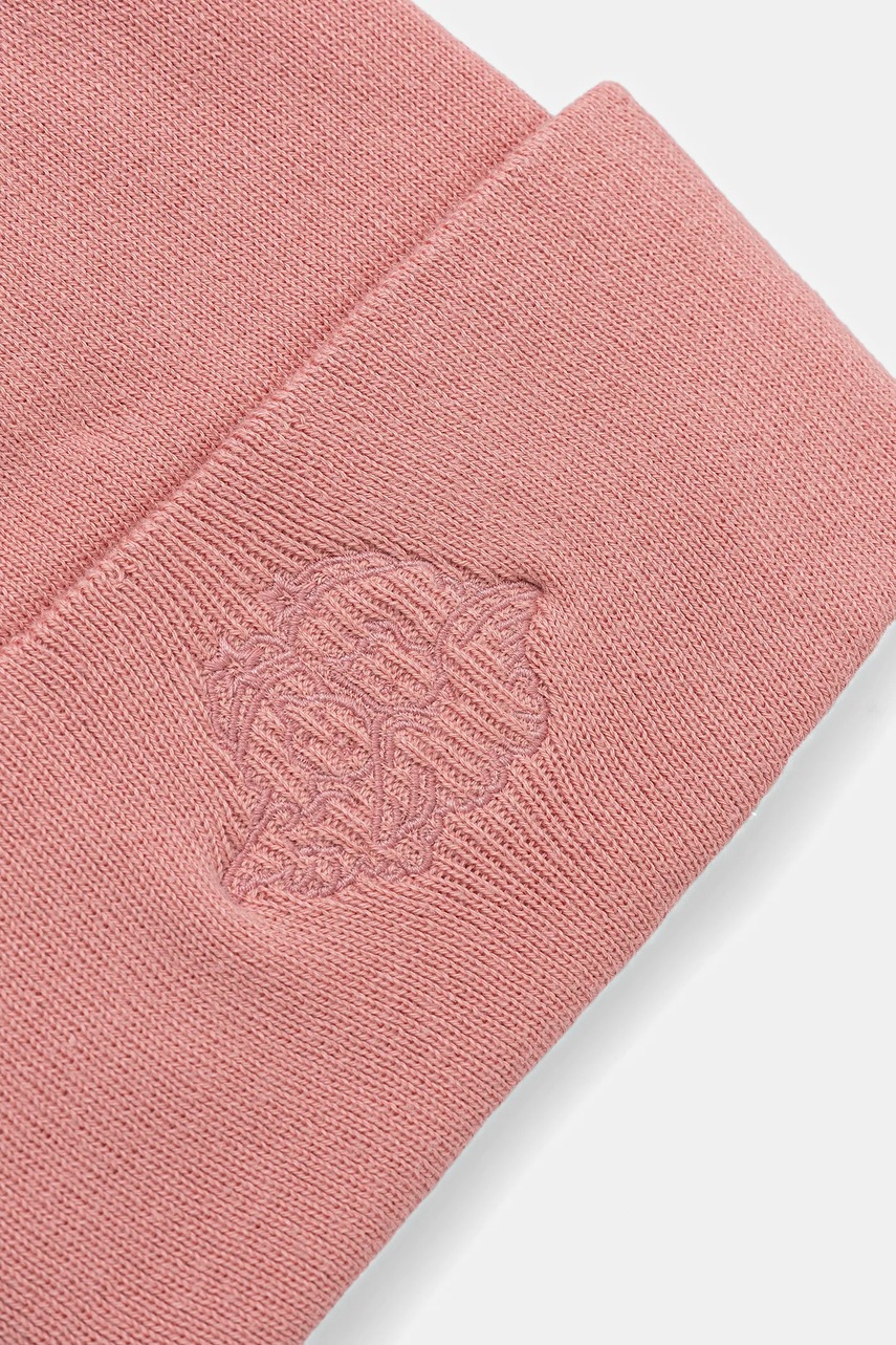 Хлопковая шапка Fiorucci Angel Embroidered цвет розовый  U01FPAHA215KN01PN02